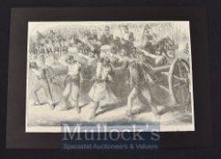 India & Punjab – Blowing Mutineers from the guns, an artist’s impression of events that took place