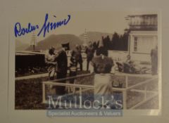 WWII Rochus Misch Signed Print a black and white print depicting the Eagle’s Nest, signed in ink