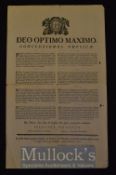 Catholic Thesis – Weld, Edward Deo Optimo Conclusiones Physicae 1761 Broadside – with fine