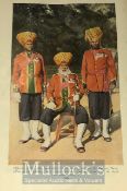 India - 15th Sikh Ludhiana Officers Original print c1900s measures overall 24 x 16.5 cm