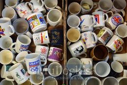 Olympic Games Collectables – Large quantity of drinking mugs all having various Olympic logos and