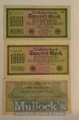 WWII Anti-Jewish Propaganda Banknotes inflation era German banknotes over-printed with Anti-