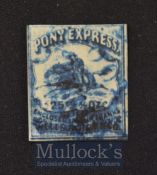 United States Of America - Pony Express Special Postage Stamp 1861 Vignette of a Pony Express