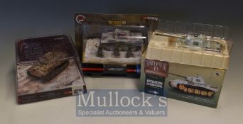 Mixed Corgi Diecast Military Tank Model Toys to include VE Day Legends CC60210 Panther, CC60213