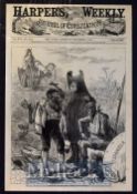 Cuba – ‘Let us Think Twice before we let loose the Dogs of War’ Original Political Cartoon by Thomas