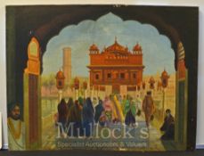 India – S.G. Thakur Singh ‘Golden Temple, Amritsar’ Painting – Oil on Canvas, measures 60x45cm