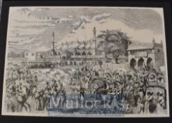 India – ‘Grand State Procession of the Nawa of Moorshedabad’ Engraving 1857 measures 54x37cm