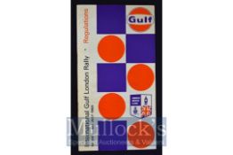 1968 International Gulf London Rally programme 1st July to 6th July 1968 complete with addendum