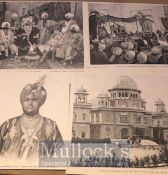 India - Sikh State Kapurthala Collection of 4 Prints showing the royal family and palaces in Punjab.