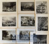 Collection of 19th Century Engravings Featuring scenes of London and Middlesex (50)