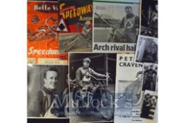 Selection of various size b&w photos of Peter Craven (Belle Vue Aces & World Speedway Champion) 