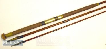 Late Vic Army and Navy C.S.L Victoria London salmon fly rod - 16ft 6in 3pc fitted with screw locking