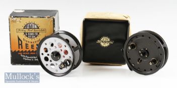 JW Young & Sons ‘Rapidex’ 4” centre pin trotting reel – twin handle, 2 screw latch, face plate screw