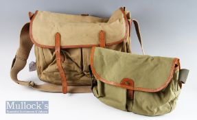 Canvass and leather game bag – Brady of Halesowen with removable liner, shoulder strap, brass net