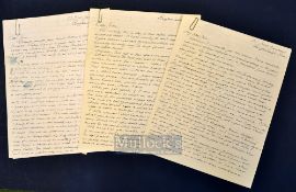 Richard Walker Letters (3) from October to December 1984 hand written and signed Dick – again