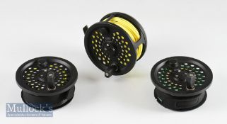 Scientific Anglers System Two Salmon reel with 2x spare spools and lines – Model 1213 wide drum