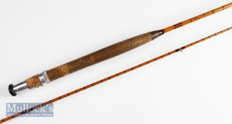 Early Hardy Bros Alnwick Palakona Reg trout fly rod - 9’6” 2 piece with clear Agate lined butt and