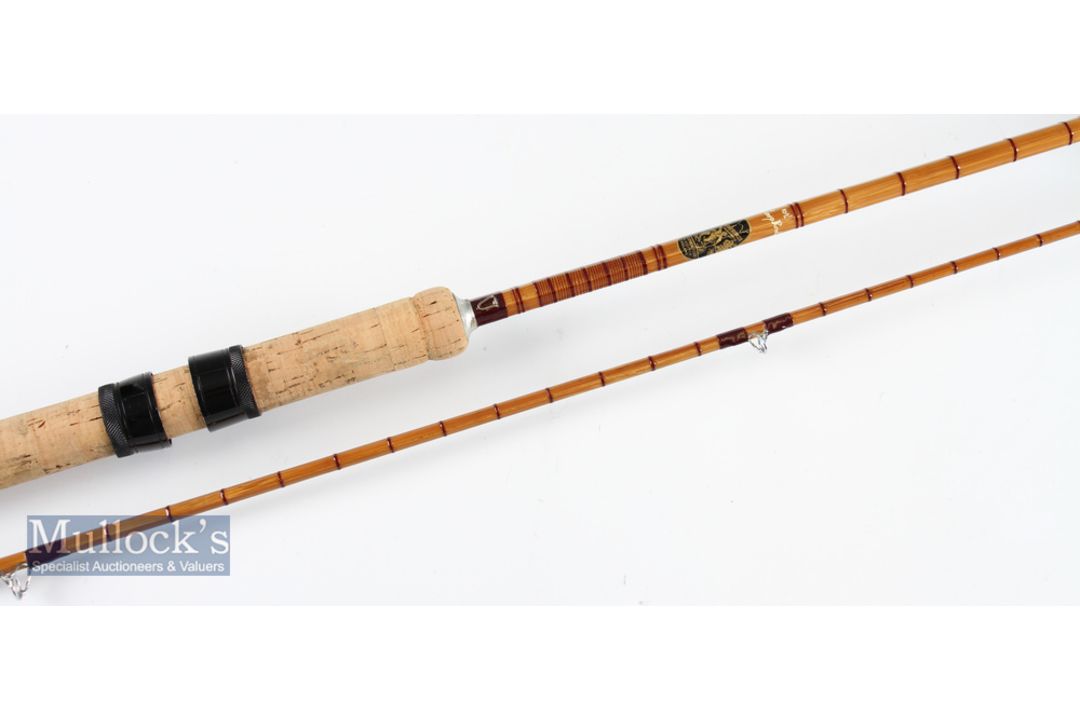 Fine James Aspindale and Son Dalesman Carp Split Cane Rod - 10’6” two-piece with amber Agate lined