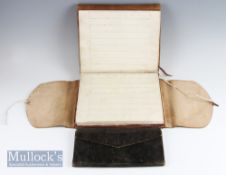 Early Salmon Fly Dressers Materials Wallet. Stamped Bernard , Church Place, Piccadilly measuring 11”