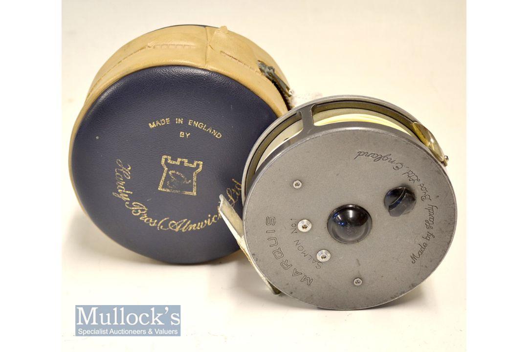 Hardy Bros “Marquis Salmon No.1” alloy fly reel - 3 7/8” dia with smooth alloy foot, reversible “ - Image 2 of 2