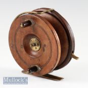 Scarce and rare size Hardy Bros Alnwick Silex No.2 Nottingham and brass star back reel c.1911 – rare