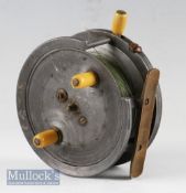 Dingley Silex style alloy casting reel made for Haynes Cork: 4” dia., with customised correct 1/4
