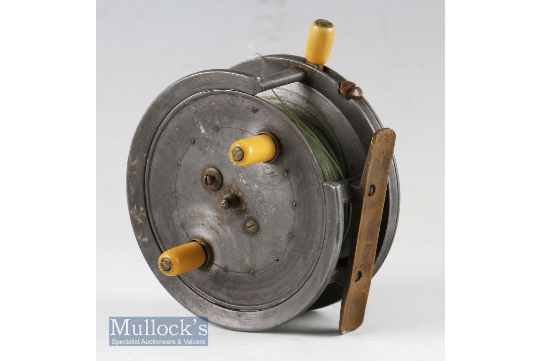 Dingley Silex style alloy casting reel made for Haynes Cork: 4” dia., with customised correct 1/4 - Image 1 of 2
