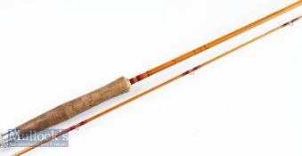 Good Pezon et Michel Parabolic Speciale Normale trout fly rod – 9ft 2pc split cane – soiled handle
