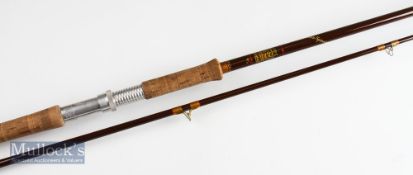 Good Hardy Jet Fibalite Spinning Rod – 9ft 6in 2pc with clear agate lined tip guide – 29.5” cork