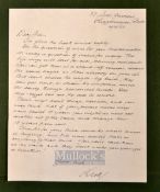 Richard Walker Letter 1983 – 14th April hand written and signed Dick – 3x paragraphs discussing