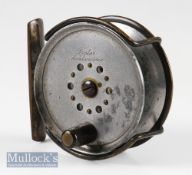 Early Foster of Ashbourne by Dingley Perfect style 2.7/8” Alloy and Brass Trout Fly Reel, Smooth