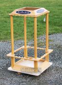 Fishing Rod Display Stand, Mobile Wooden Display Rack - Solid Wood Fishing Rod Shelf, Storage