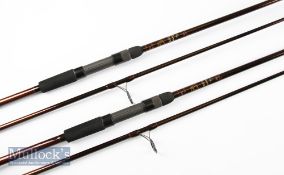 2x Fine Jim Gibbinson Eclipse Extreme Range Carp Rods – by Simpson Turner of Twyford Herts 13ft