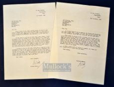 Richard Walker letters 1983 (2) – 1st October and 10th November typed and hand signed Dick – the