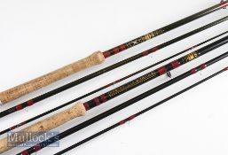 2x Good Bruce and Walker Carbon Salmon Fly rods - “Cordon Bleu” 13’6” 3pc line #8-10 – with lined