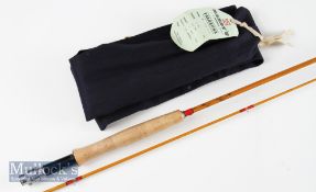 Fine Hardy “The Palakona” trout fly rod – 8ft 2pc line 6# - 4oz 8drms, 127gms - with clear Agate