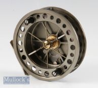 J W Young & Son The Purist II centre pin reel – 4.5” dia model no 2051, bronzed anodised finish –