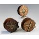 Interesting Collection of Large Nottingham Wooden Brass Frog Back, and other decorative star backs - Image 2 of 2