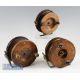 Interesting Collection of Large Nottingham Wooden Brass Frog Back, and other decorative star backs - Image 1 of 2