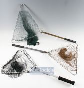 Fishing Landing Nets – Three folding landing nets lightweight Solvkroken together with 2 British