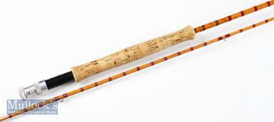 Good early Hardy “The Knockabout” Palakona trout fly rod – 9ft 6in 2pc with clear Agate butt guide
