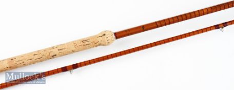 Good B James & Son London, England S/U Mk.IV Carp split cane rod – 10ft 2pc with red Agate lined