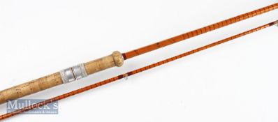 Good B James & Son Richard Walker Mk. IV Carp Rod – 10ft 2in 2pc split cane with agate line butt and