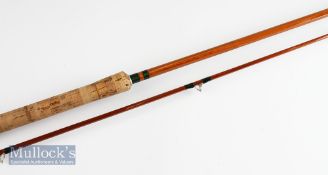Fine G.R. (Reg) Brandreth Avon/Carp split cane rod – 10ft 6in 2pc with red Agate lined butt and