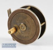 Scarce D Slater Maker Newark “The Fly Fishers S.E.J. Winch brass and ebonite combination reel – 2