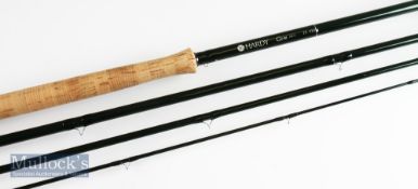 Fine Hardy Gem Mk II 15ft 4pc salmon fly rod - line 10# - anodised screw locking reel fittings –