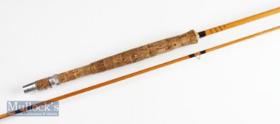 Hardy The Phantom Holokona fly rod Ser No H52327– 10ft 2pc split cane – line 7# - agate lined butt