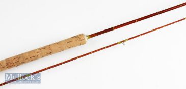 Hardy Bros Alnwick The Wanless 4lbs Line dark stained spinning rod c.1939 – 7ft 2pc palakona rod