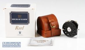 Hardy Bros Limited Edition ‘St George Junior’ 2 9/16” fly reel – (LHW) in black, with a nickel
