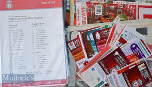 Assorted Box of Liverpool FC Football Programmes: Large quantity of team sheets 2015 -2017